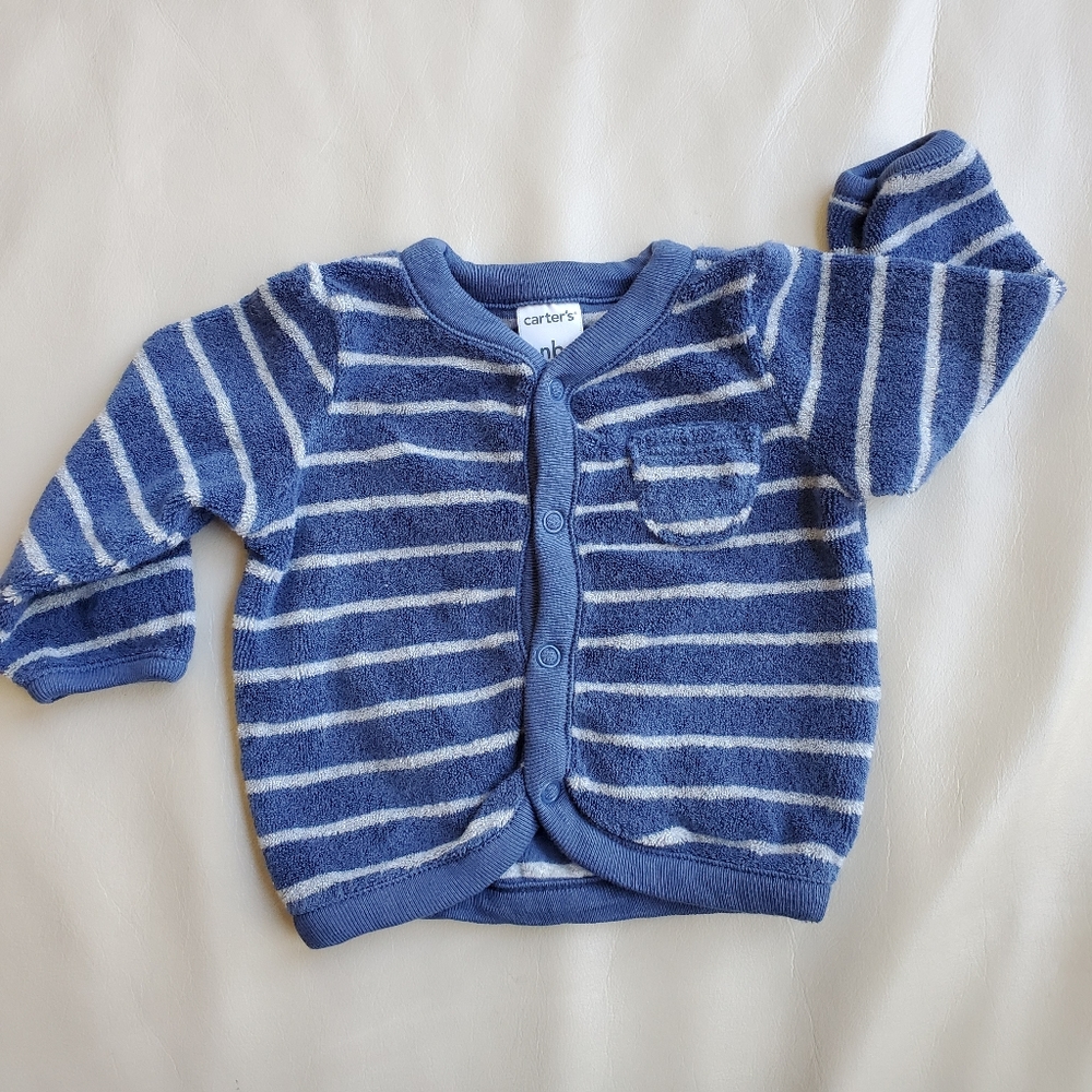Carter's Blue and Gray Striped Sweater